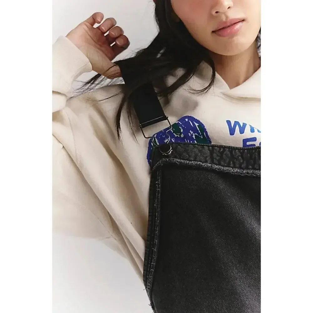 New Free People MOVEMENT Making It Overalls $168 X-LARGE Heather Grey Combo - Picture 3 of 7